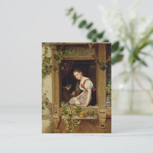 窓枠の上の夢を見ながら ポストカード (スタンド正面)