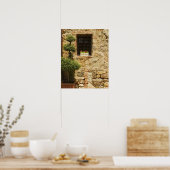 窓枠の窓ボックスに花が咲き ポスター (キッチン)