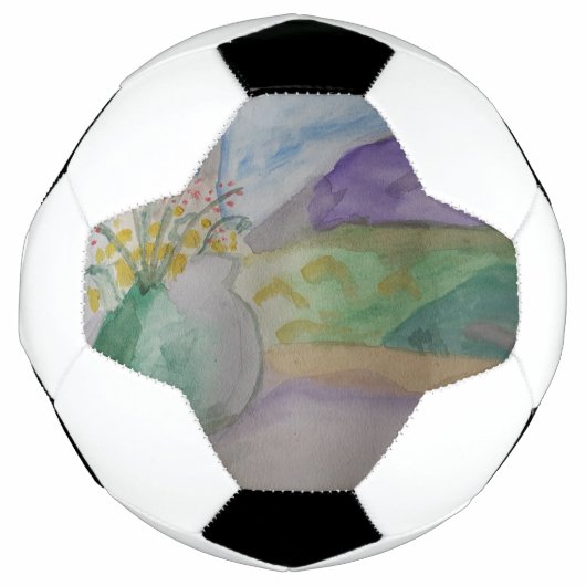 窓枠の花 サッカーボール (正面)