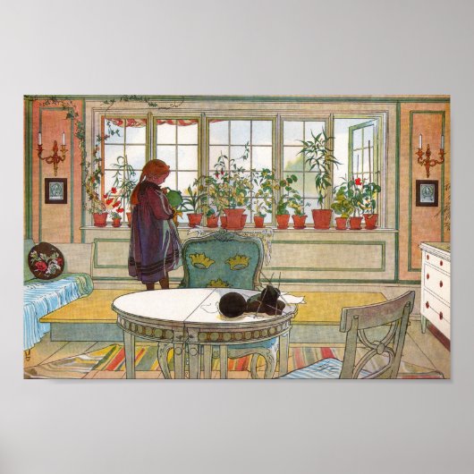 窓枠の花 ポスター (正面)