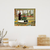 窓枠の花 ポスター (キッチン)