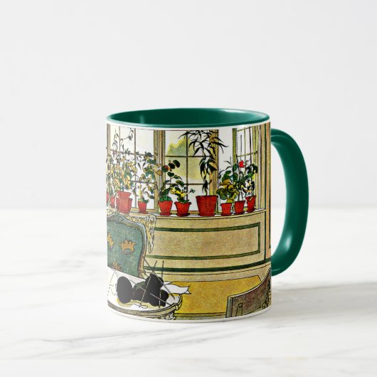 窓枠の花 マグカップ (正面右)