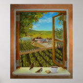 窓枠の雀 ポスター (正面)