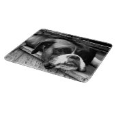 窓枠Cbcna上のボクサー犬 カッティングボード (角)
