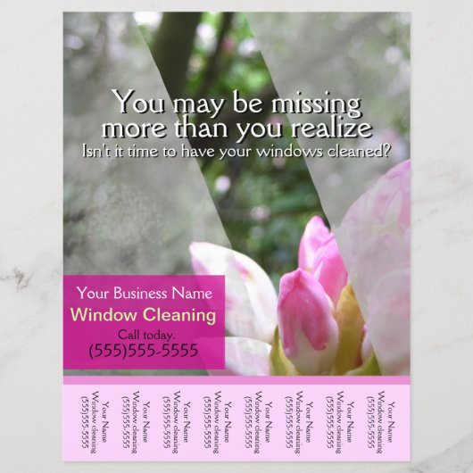 窓洗いビジネス光沢のあるプロモティアシート チラシ (正面)