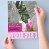 窓洗いビジネス光沢のあるプロモティアシート チラシ (手)