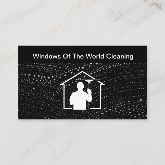 窓洗清掃サービス 名刺 (正面)