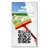 窓清掃カスタム用QR マグネット名刺 (正面縦)