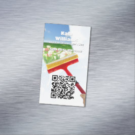 窓清掃カスタム用QR マグネット名刺