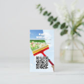 窓清掃カスタム用QR 名刺 (スタンド正面)