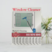窓清掃サービス小事業フライヤー (スタンド正面)