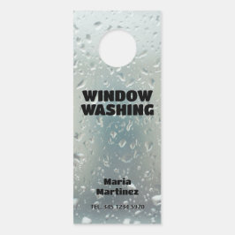 窓清掃用名刺 ドアノブサイン