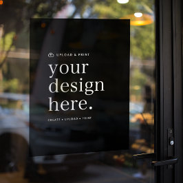 窓用シール あなたのデザインをアップロード 18" x 24" サイン ウィンドウサイン