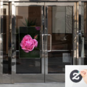 窓用デカール - バラの花 フローラル 自然写真 ウィンドウサイン (オフィスドア)