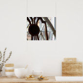 窓素朴16x20の前の木製の椅子 ポスター (キッチン)