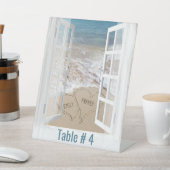 窓結婚のビーチハート 台座サイン (インサイチュ)