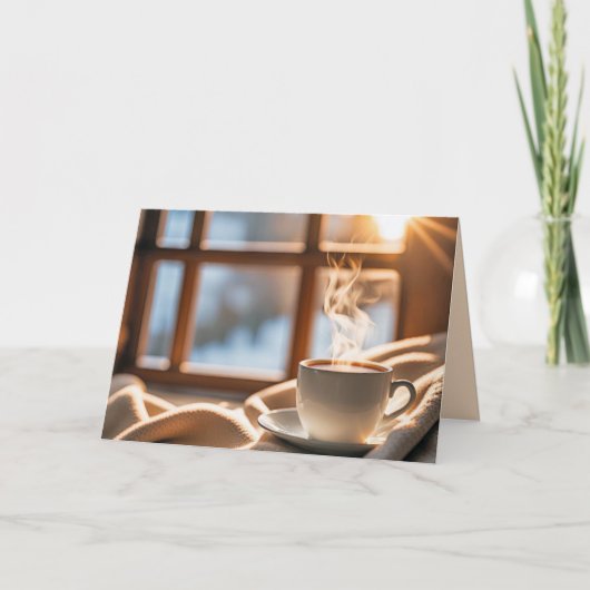 窓考えからのコーヒー カード (正面)