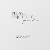 窓貼り書道結婚の開いたバー標識 ウィンドウサイン (シート)