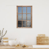 窓辺からのビーチビューのシルバリ ポスター (キッチン)