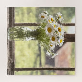 窓辺のカントリーデイジー花束 ジグソーパズル (横)