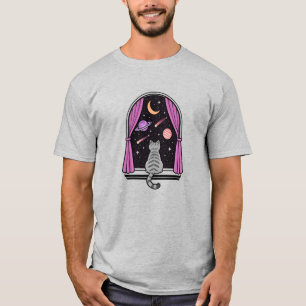 窓辺のネコ Tシャツ