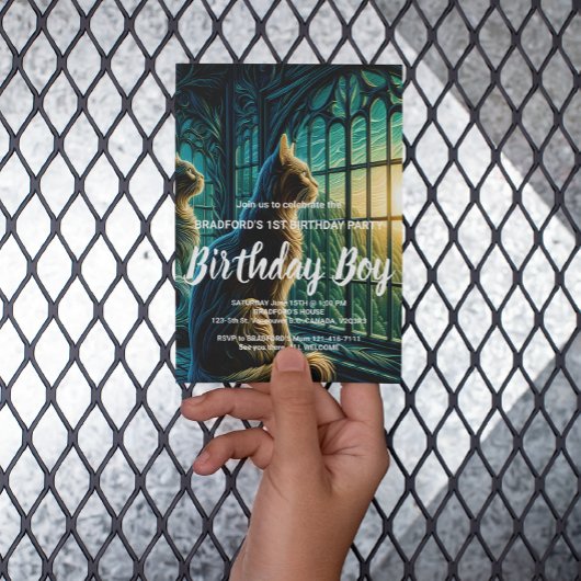 窓辺のヒゲだらけの監視者たち ポストカード