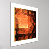 窓辺の光のアブストラクトアート 箔ポスター (レイダウン)