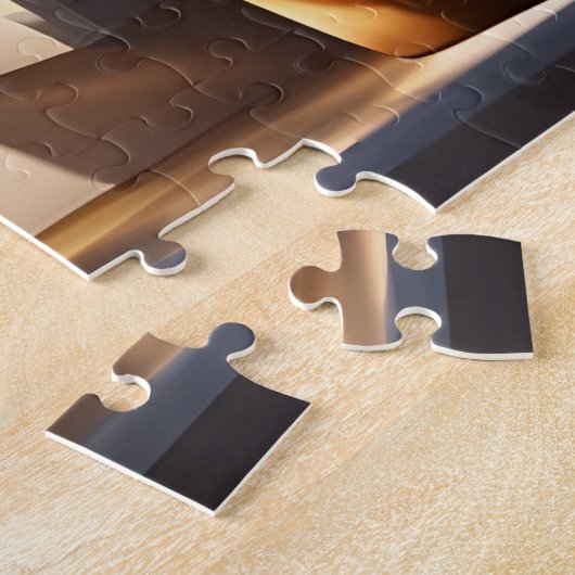 窓辺の猫と花 ジグソーパズル (側面)