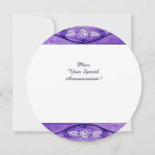 窓辺の白い鳩のモノグラム サークル 招待状 (裏面)