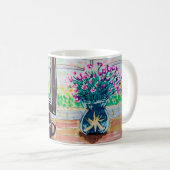 窓辺の紅茶と花 コーヒーマグカップ (正面右)