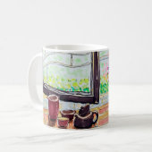 窓辺の紅茶と花 コーヒーマグカップ (正面左)