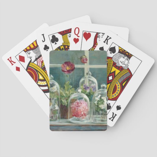 窓辺の紫色のケシ トランプ (裏面)