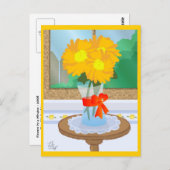 窓辺の花のポストカード ポストカード (正面/裏面)