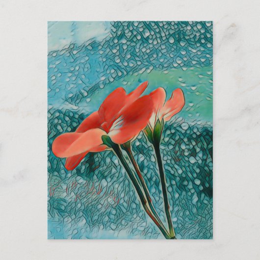 窓辺の花 はがき (正面)
