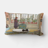 窓辺の花 by カール・ラーソン ランバークッション (裏面)