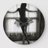 窓辺の踊る影 ラージ壁時計 (正面)