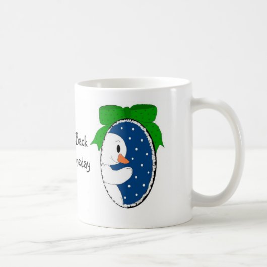 窓辺の雪だるま コーヒーマグカップ (右)