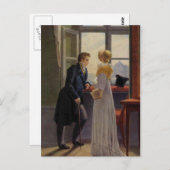 窓際のカップル ポストカード (正面/裏面)