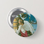 窓際の聖降誕祭の天使 缶バッジ (正面&裏面)