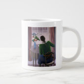 窓1998年の女性 ジャンボコーヒーマグカップ (右)