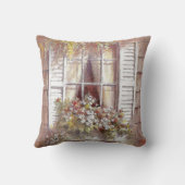 窓、シャッター、花、春の美しい クッション (裏面)