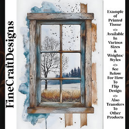 窓AN2の切り離し冬の雪の風景 薄葉紙