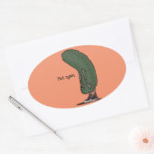 窮地に陥って 楕円形シール (封筒)