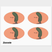 窮地に陥って 楕円形シール (シート)