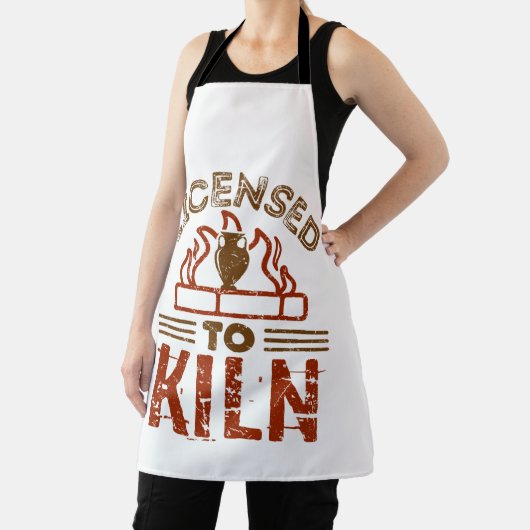 窯元の陶磁器の許可 エプロン (インサイチュ)