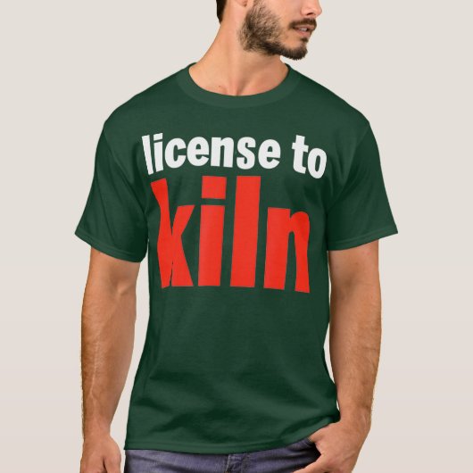 窯業おもしろいの許可 Tシャツ (正面)
