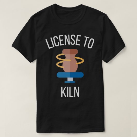窯窯窯陶陶陶陶陶土の許可3 Tシャツ (デザイン正面)