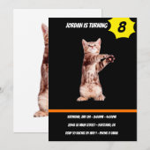 立おもしろいよくはしゃぐ子 招待状 (正面/裏面)