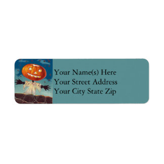 立ちハロウィーンのカボチャのちょうちんハロウィーン ラベル