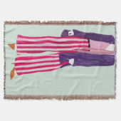 立ちファッション姿ストライプの – パンツ スローブランケット (正面)